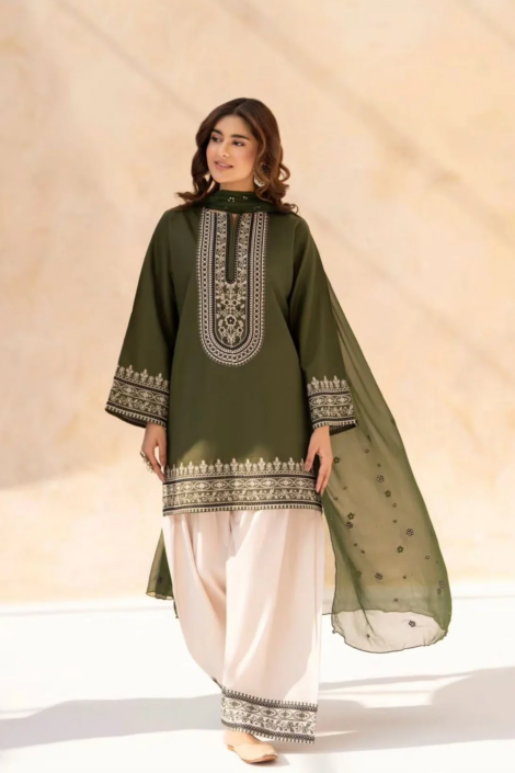 FIANA EMBROIDERED DRESS 3PC