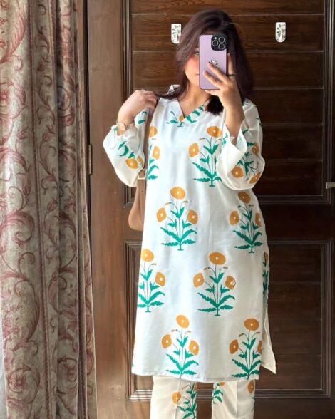 ROSE DRESS STITCHED 2PC