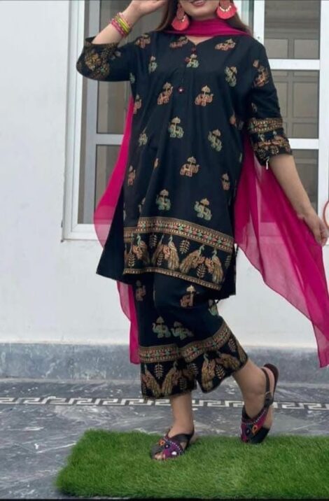 ELEPHANT DRESS STITCHED 2PC