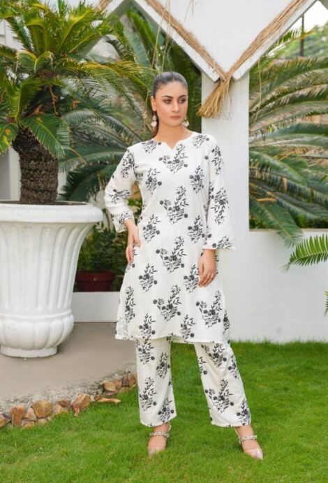 DAFFODIL DRESS STITCHED 2PC
